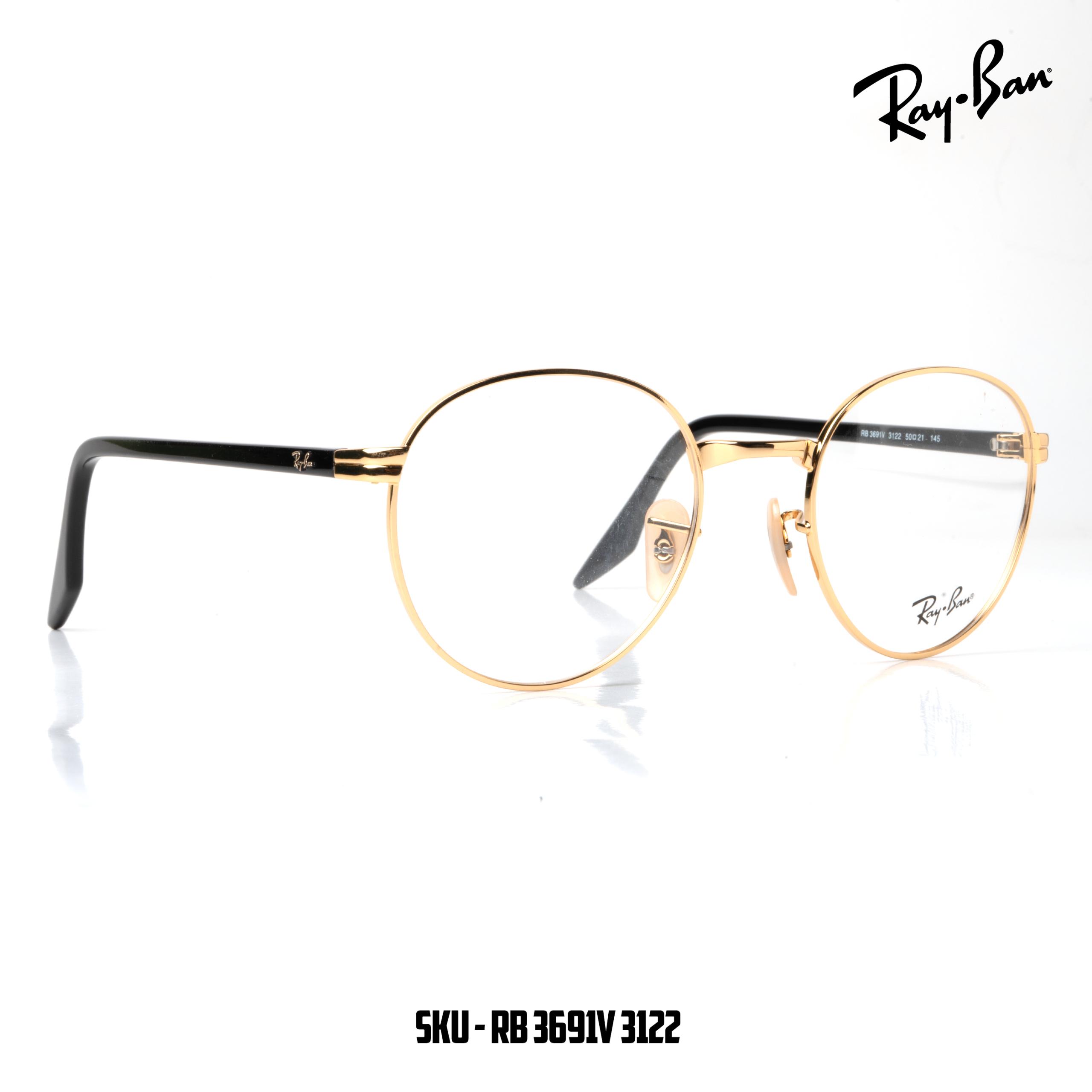 sku - rb 3691v 3122 (2) Ray‑Ban RB3691V 3122 – Arista Gold & Black - Image 1