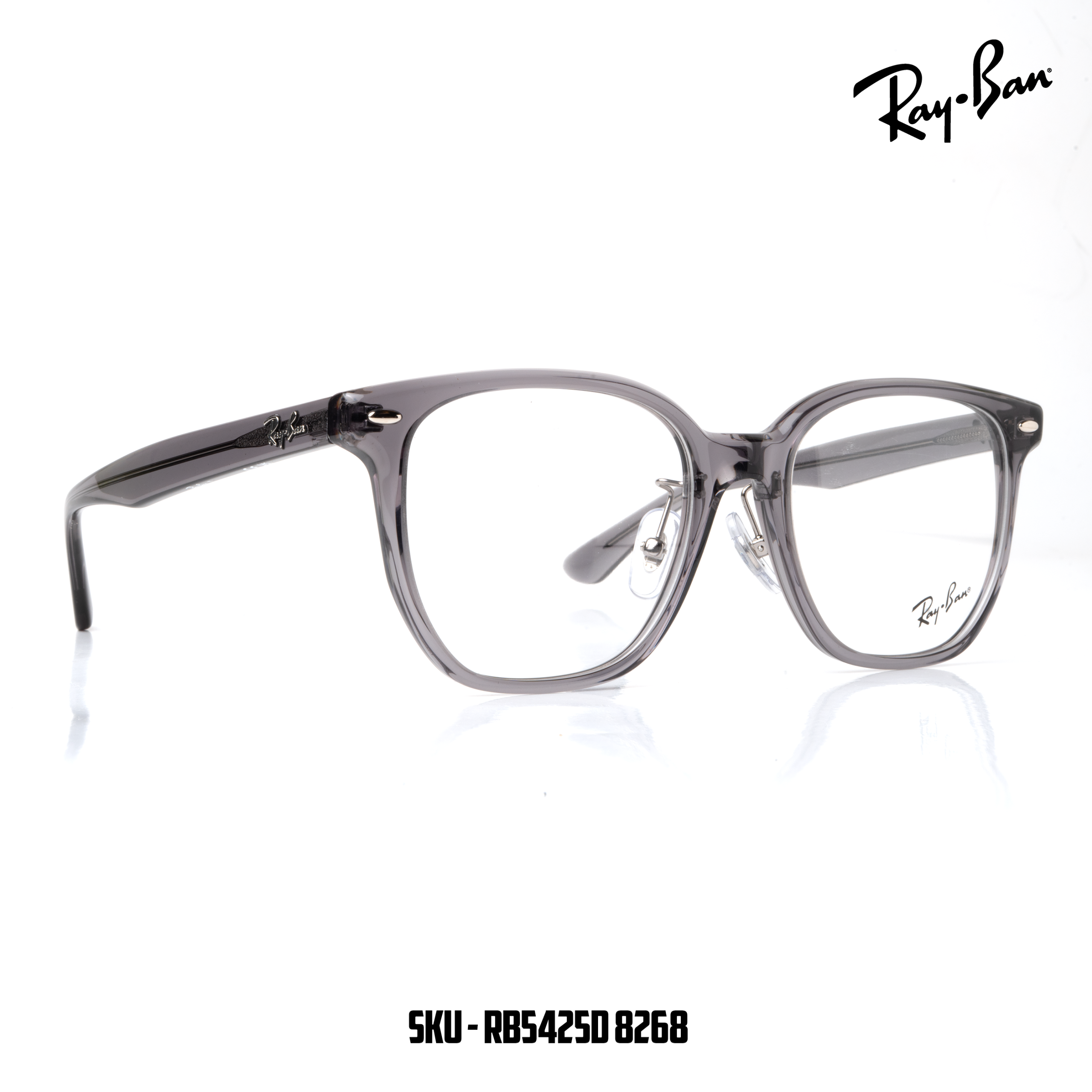 sku - rb5425d 8268 (2) Ray‑Ban RX5425D 8268 – Transparent Grey - Image 1