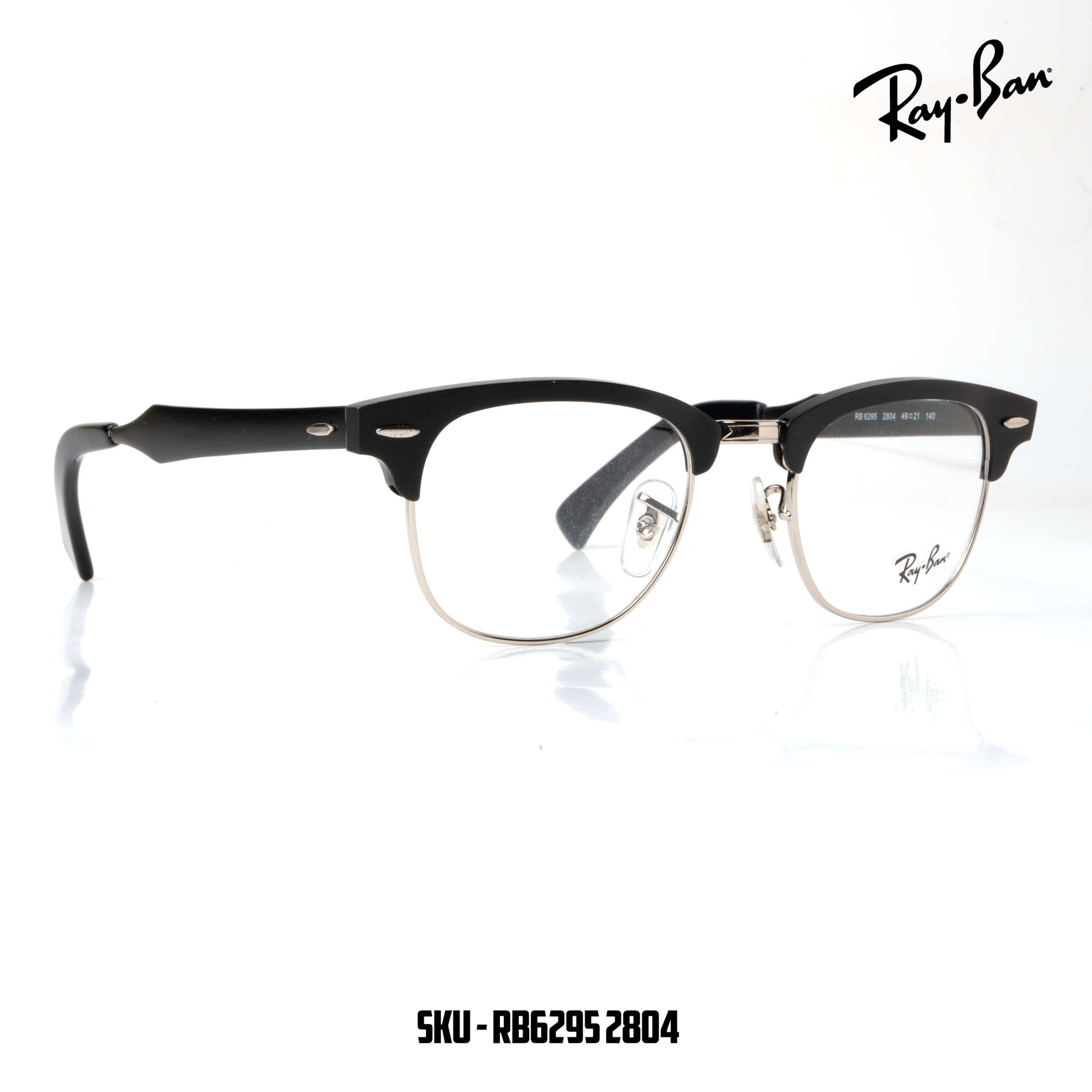sku - rb6295 2804 (2) Ray‑Ban RB6295 2804 – Brushed Black & Silver - Image 1