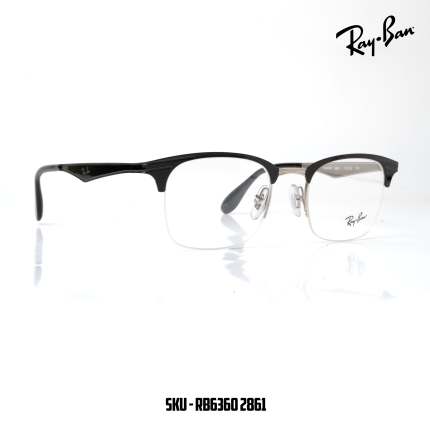 Ray‑Ban RB6360 2861 – Polished Black & Silver